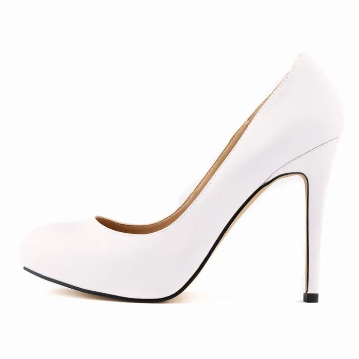 Fashionable Mature Patent Leather Durable Pointed-toe Stiletto Women's Shoes