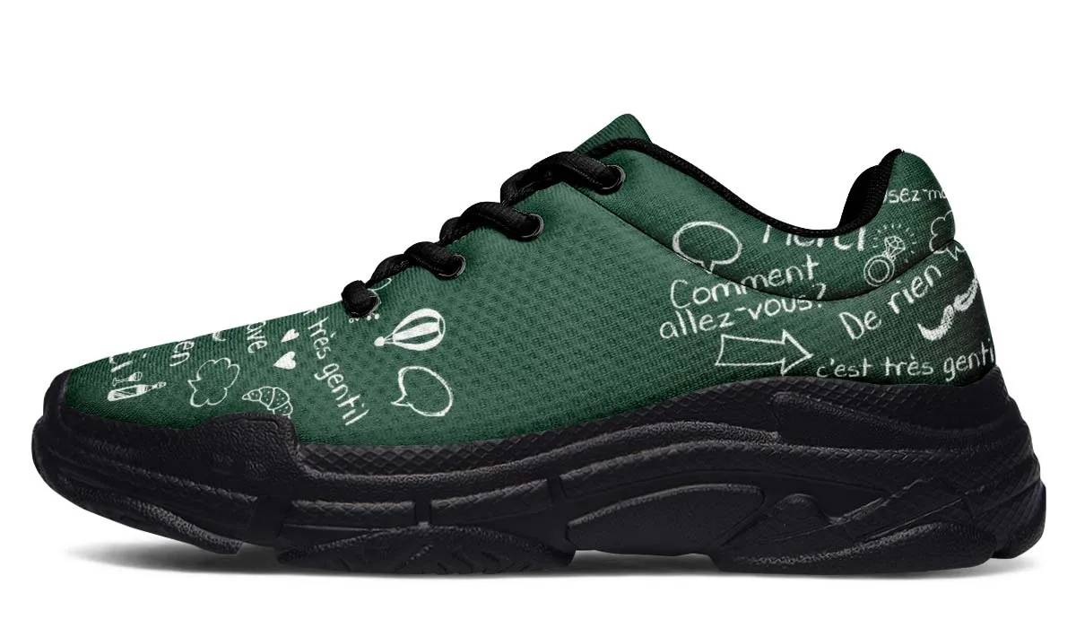 French Chalk Board Chunky Sneakers