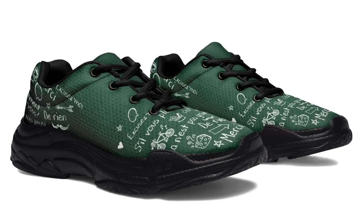 French Chalk Board Chunky Sneakers