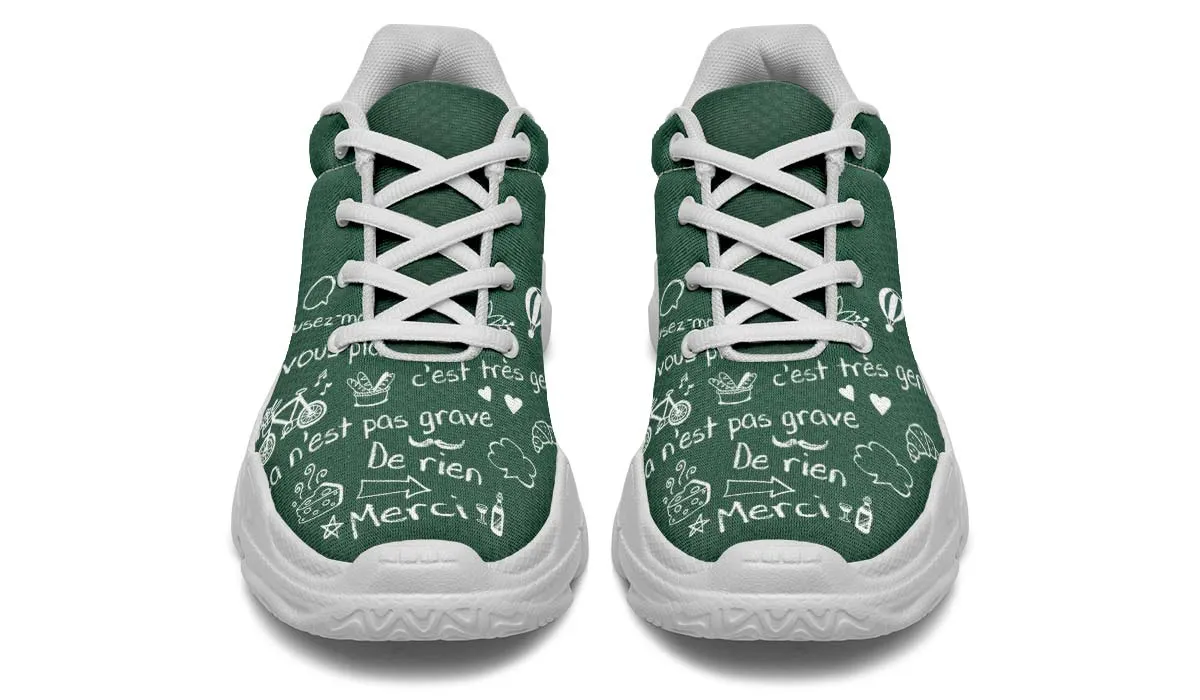French Chalk Board Chunky Sneakers
