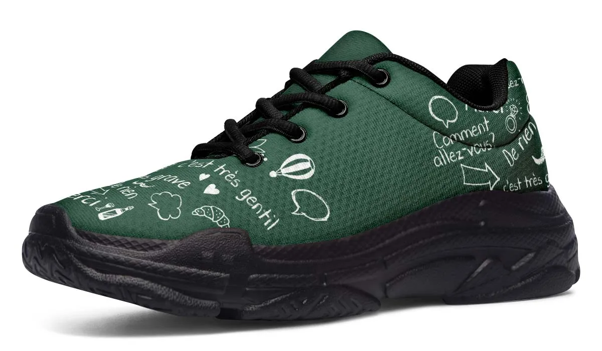 French Chalk Board Chunky Sneakers