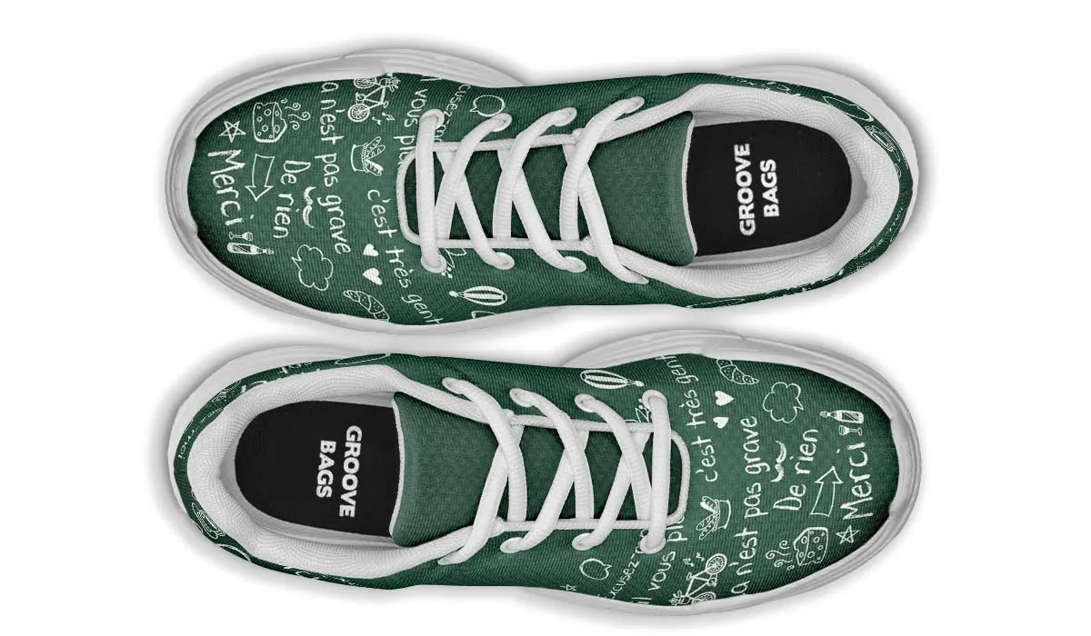 French Chalk Board Chunky Sneakers
