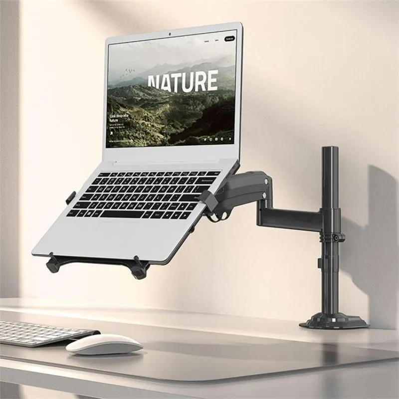 Full Motion Gas Spring Arm for 10-17 Inch Desktop / Laptop