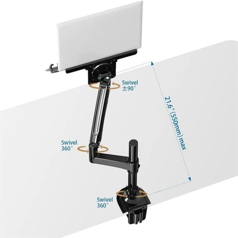 Full Motion Gas Spring Arm for 10-17 Inch Desktop / Laptop
