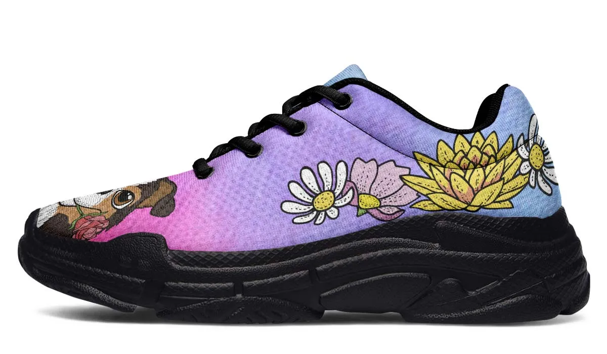 Fun Floral Sheltie Chunky Sneakers