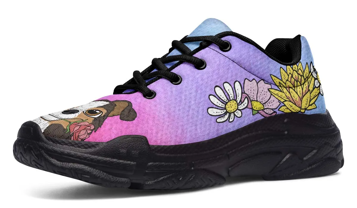 Fun Floral Sheltie Chunky Sneakers
