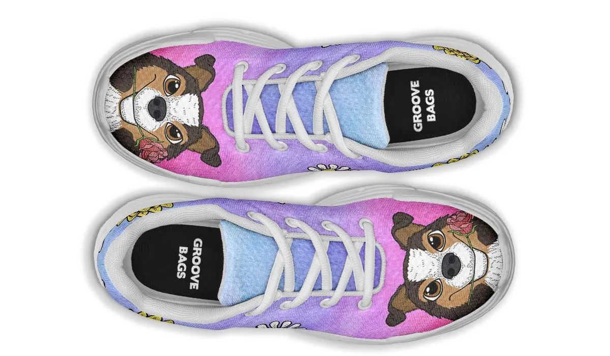 Fun Floral Sheltie Chunky Sneakers