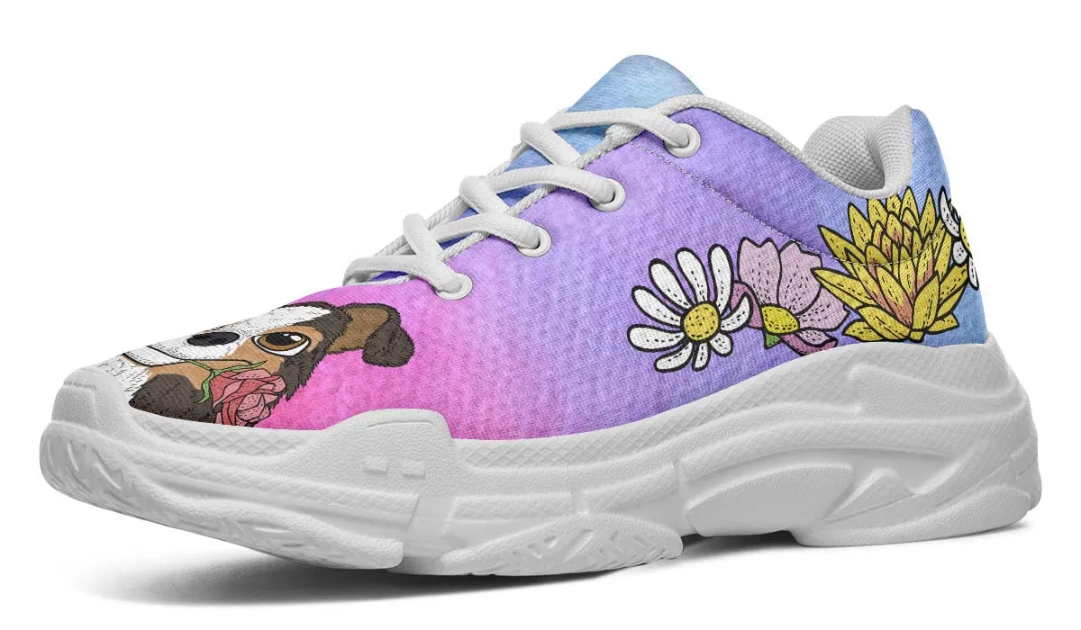 Fun Floral Sheltie Chunky Sneakers