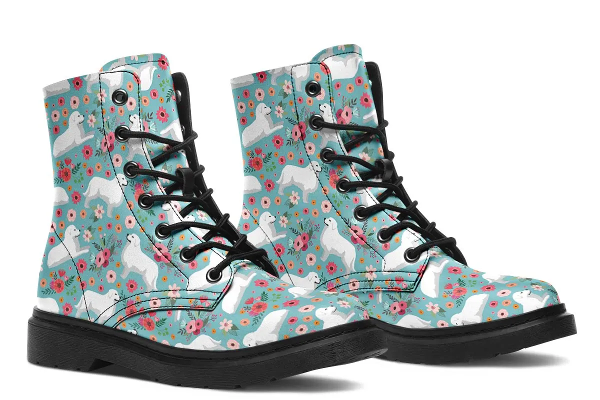 Great Pyrenees Flower Boots