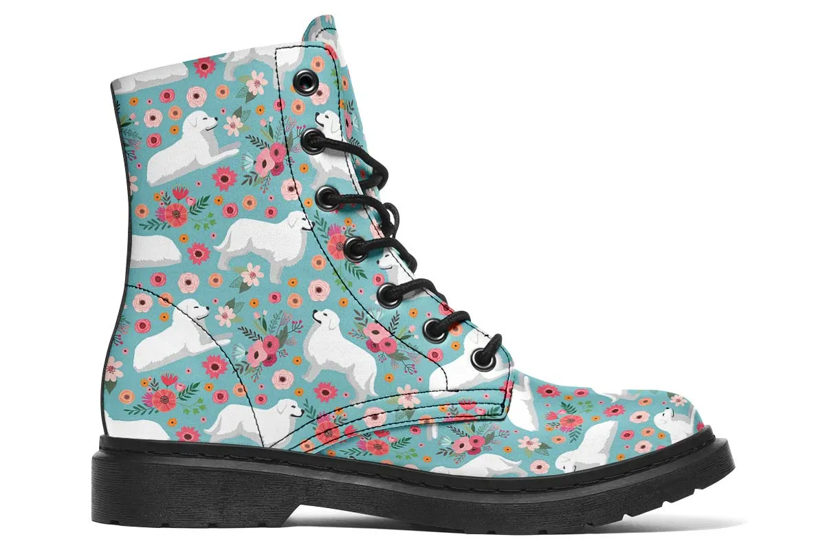 Great Pyrenees Flower Boots