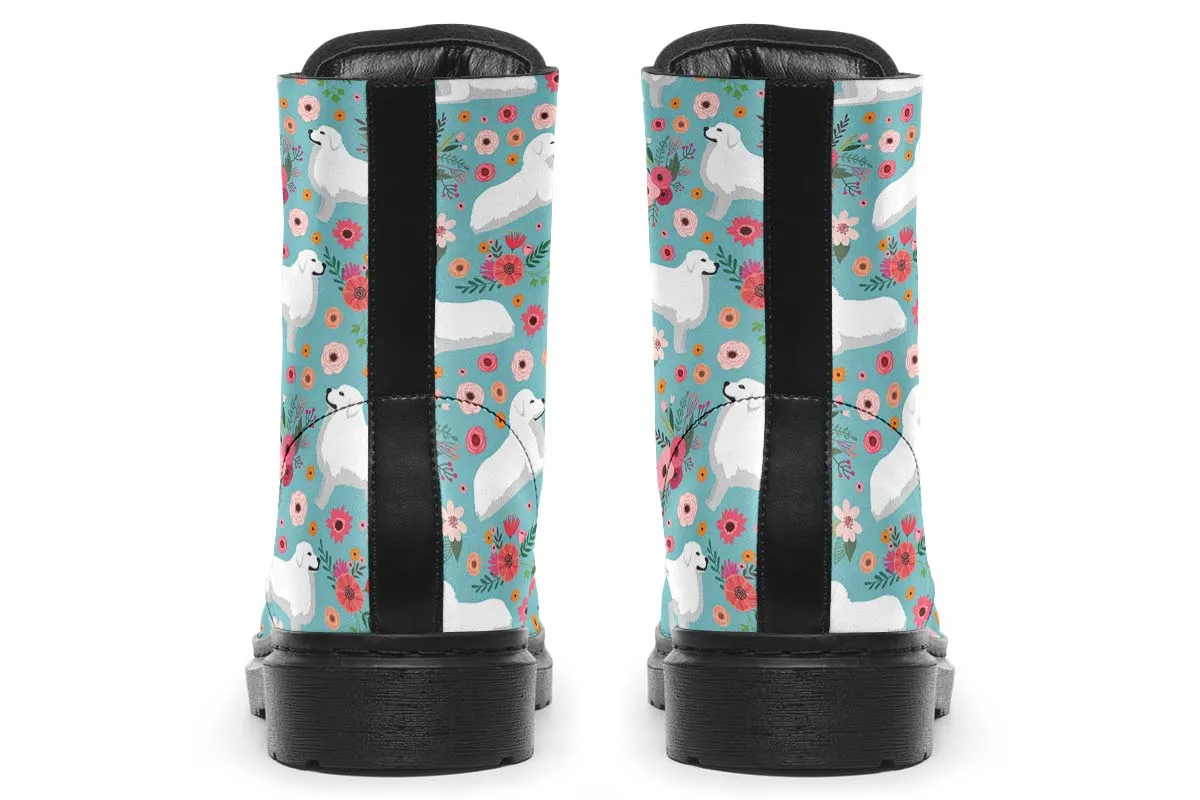 Great Pyrenees Flower Boots