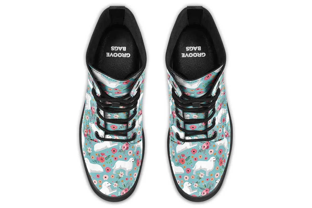 Great Pyrenees Flower Boots