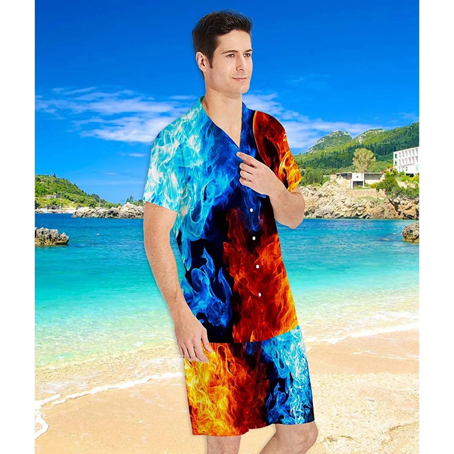Ice & Fire Funny Hawaiian Shirt