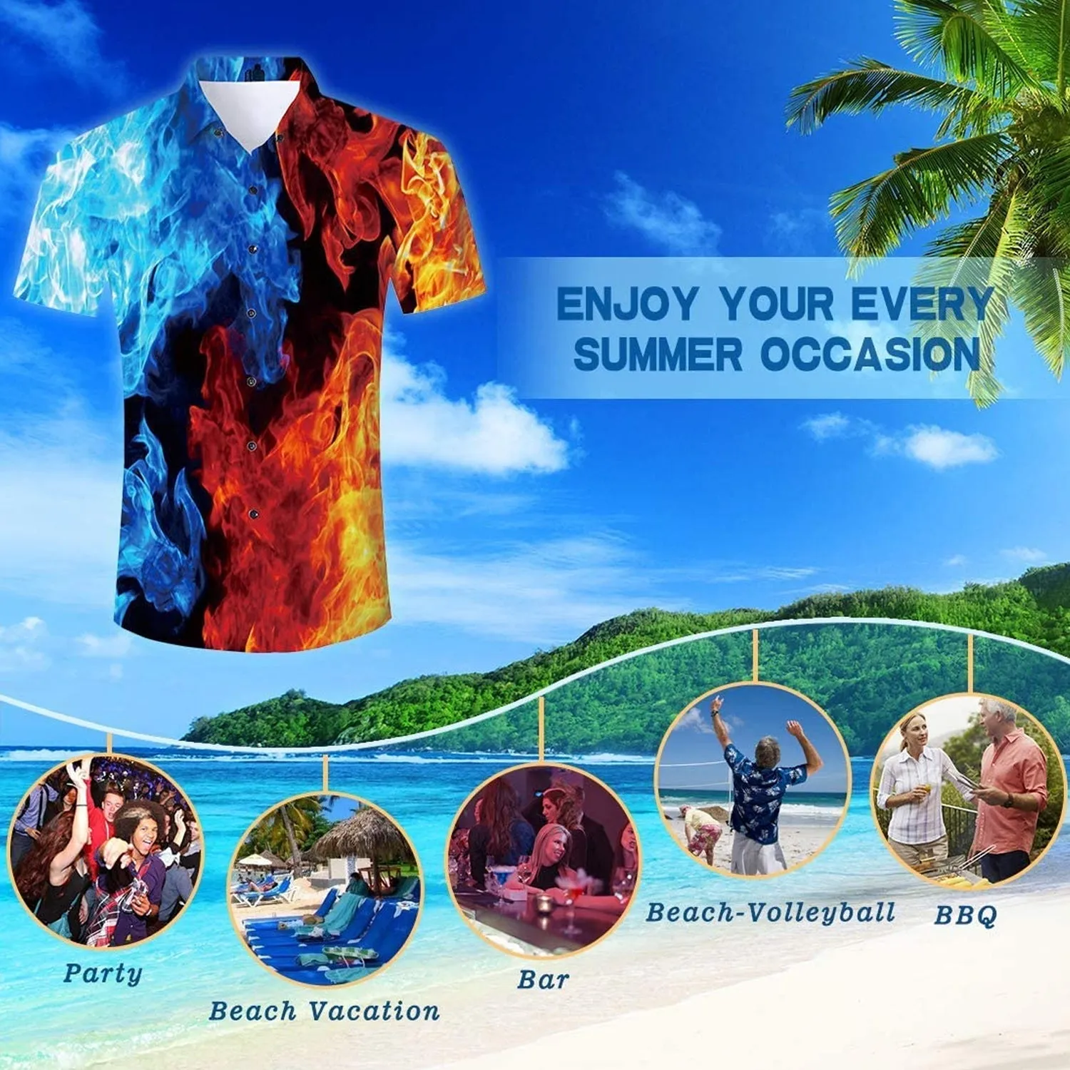 Ice & Fire Funny Hawaiian Shirt