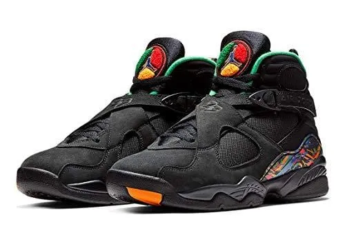 Jordan 8 Retro Men's Shoes Black/Light Concord/Aloe Verde Noir 305381-004 (13 D(M) US)