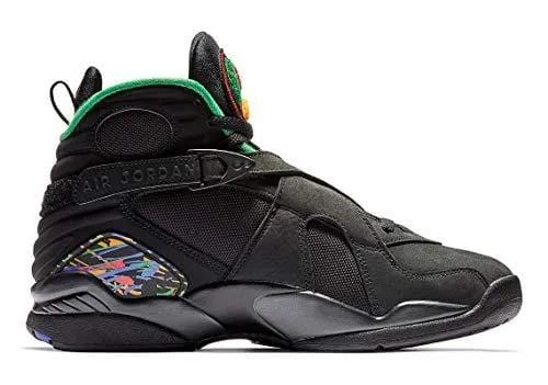 Jordan 8 Retro Men's Shoes Black/Light Concord/Aloe Verde Noir 305381-004 (13 D(M) US)