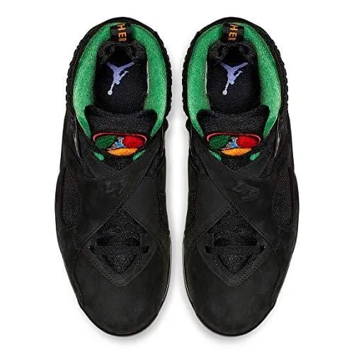 Jordan 8 Retro Men's Shoes Black/Light Concord/Aloe Verde Noir 305381-004 (13 D(M) US)