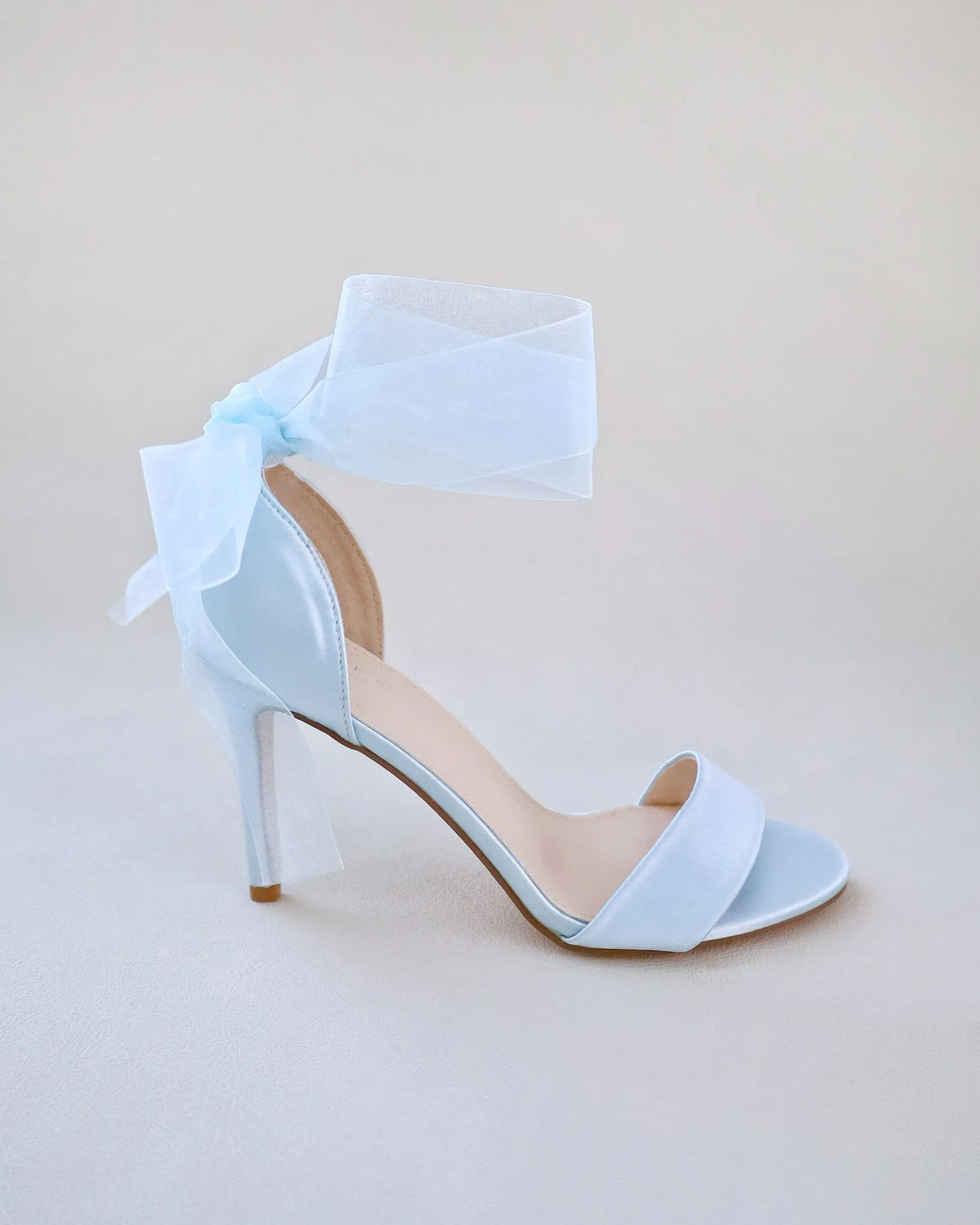 JOSKAA 2024 New Fashion High Heel Satin High Heel Wedding Sandals with Wrapped Ankle Tie