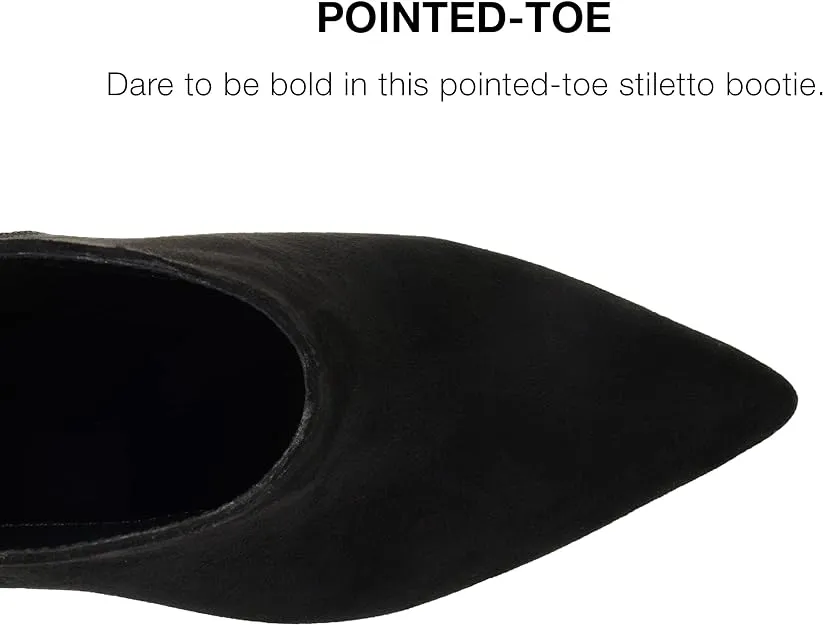 Journee Collection Women's Demmi Zip Pointed Toe Booties  Color Black Size 7.5M