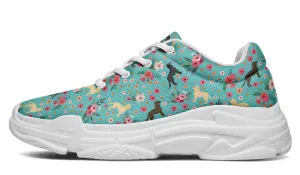 Labrador Retriever Flower Chunky Sneakers