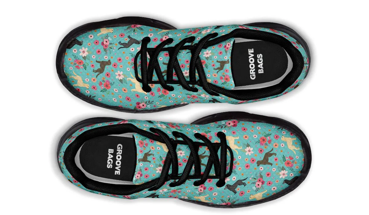 Labrador Retriever Flower Chunky Sneakers