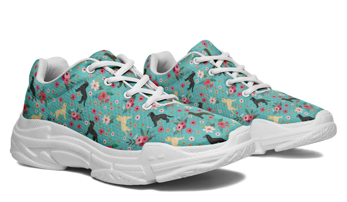 Labrador Retriever Flower Chunky Sneakers
