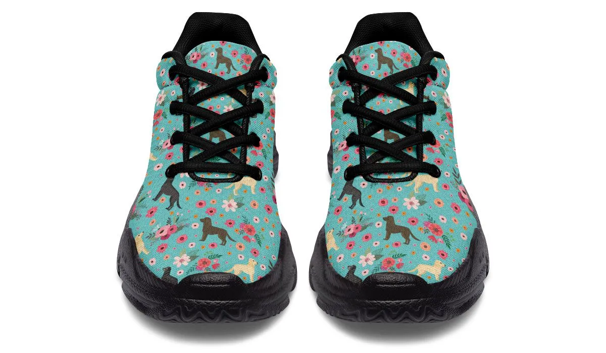 Labrador Retriever Flower Chunky Sneakers