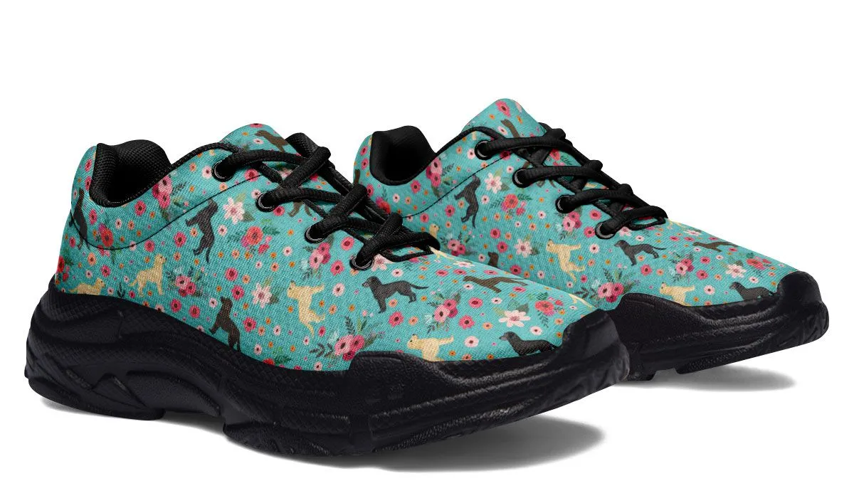 Labrador Retriever Flower Chunky Sneakers