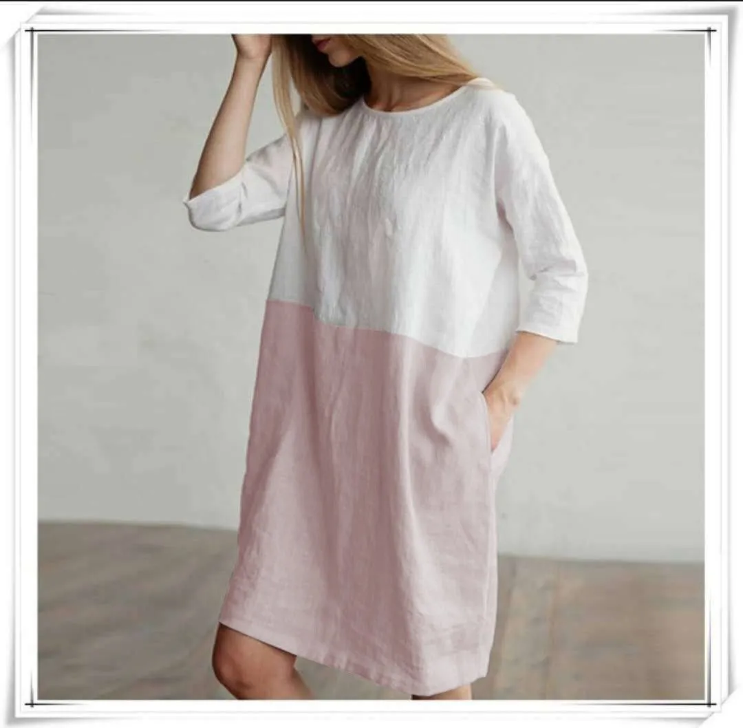 Lana - Chic Two-Tone Dress