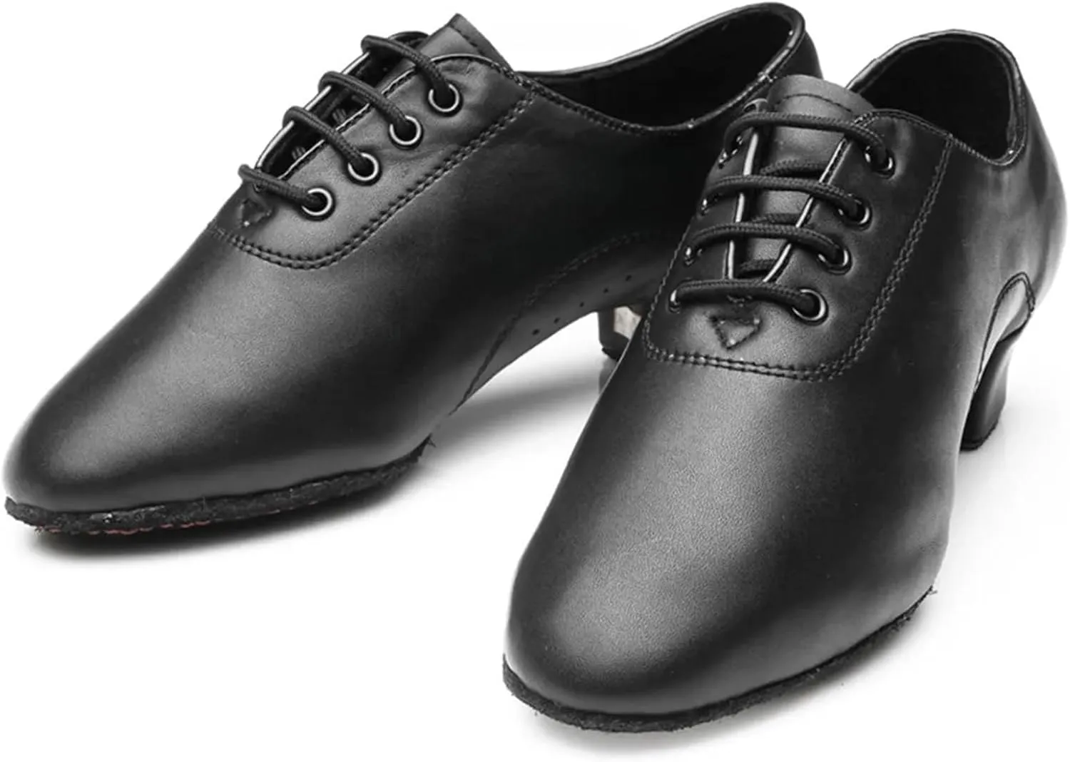 Latin Dance Shoes Man Men's Soft Leather Ballroom Dance Shoes Children's Latin Dance Shoes Boys Adult Teacher Shoes Jazz Dance Shoes(3.5cm Black Light,36)
