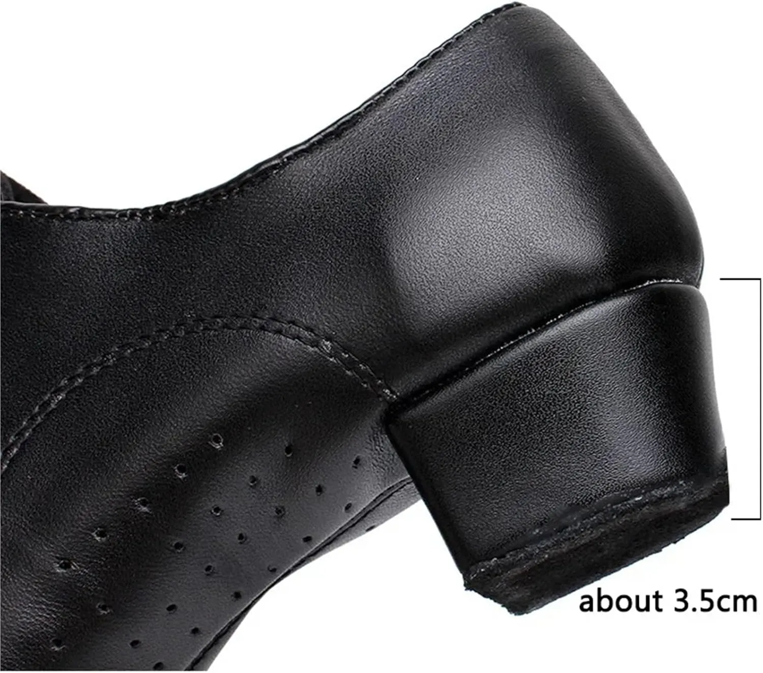 Latin Dance Shoes Man Men's Soft Leather Ballroom Dance Shoes Children's Latin Dance Shoes Boys Adult Teacher Shoes Jazz Dance Shoes(3.5cm Black Light,36)