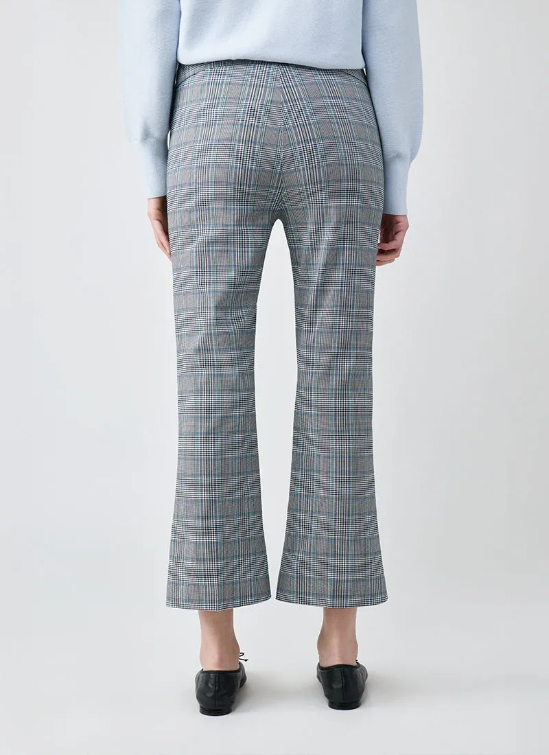 Leo Crop Flare Plaid Pants