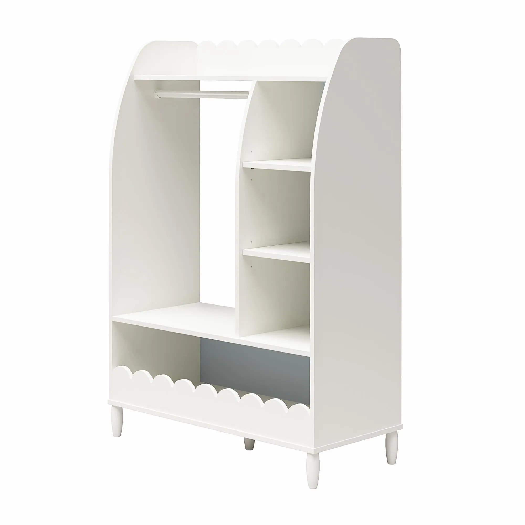 Little Seeds Cloud Kids Dress Up Storage and Clothing Rack with Toy Organizer and Shelves