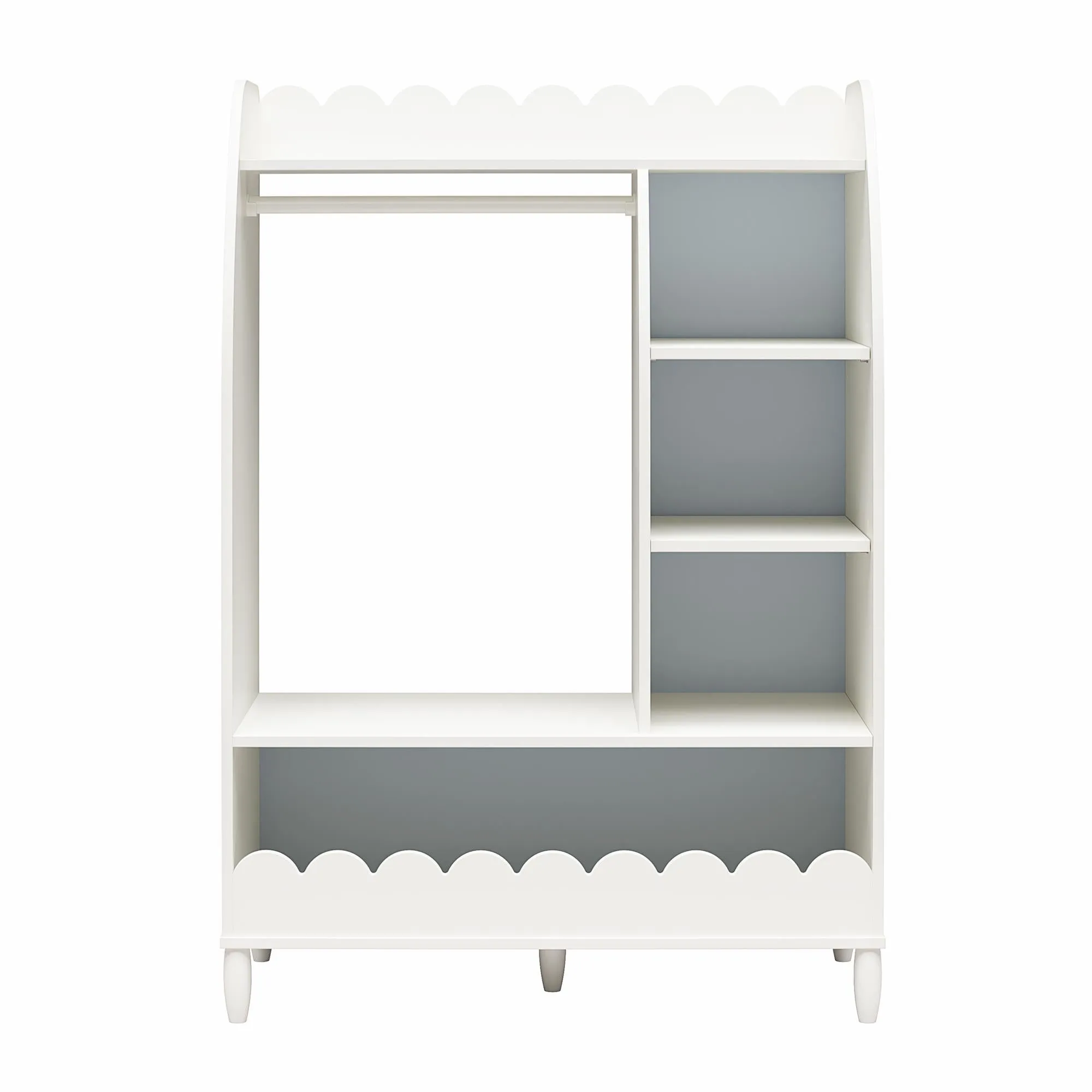 Little Seeds Cloud Kids Dress Up Storage and Clothing Rack with Toy Organizer and Shelves