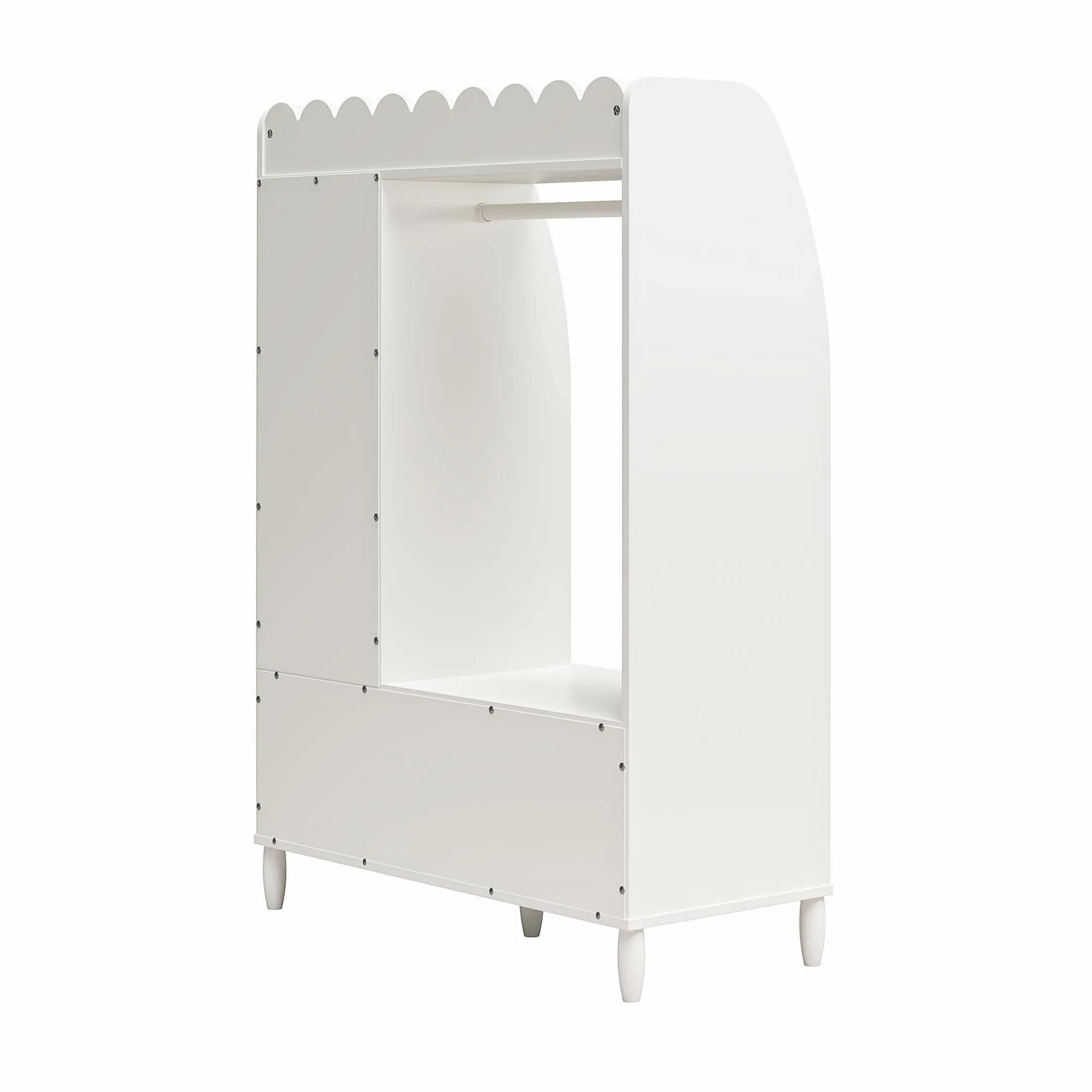 Little Seeds Cloud Kids Dress Up Storage and Clothing Rack with Toy Organizer and Shelves
