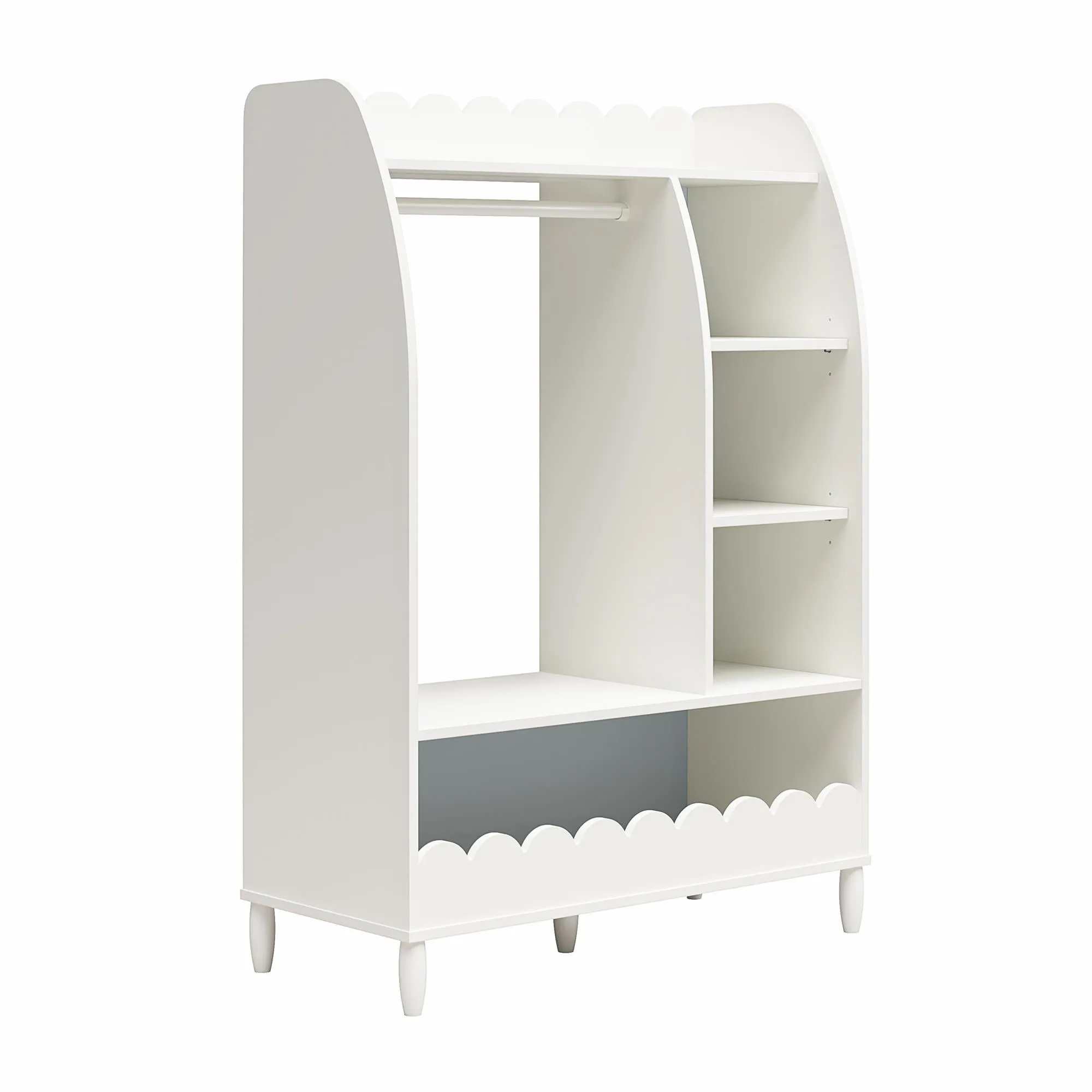 Little Seeds Cloud Kids Dress Up Storage and Clothing Rack with Toy Organizer and Shelves