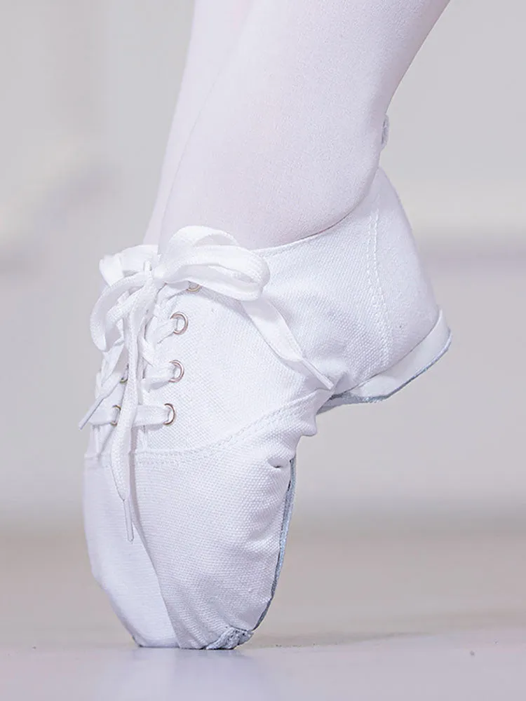 Low Top Jazz Dance Shoes Frenulum-free Canvas Soft Sole Exercise Shoes