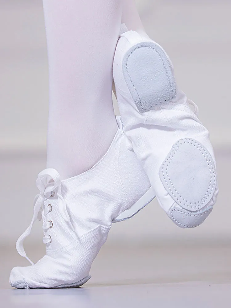 Low Top Jazz Dance Shoes Frenulum-free Canvas Soft Sole Exercise Shoes