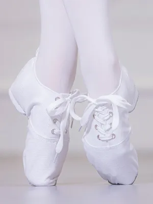 Low Top Jazz Dance Shoes Frenulum-free Canvas Soft Sole Exercise Shoes