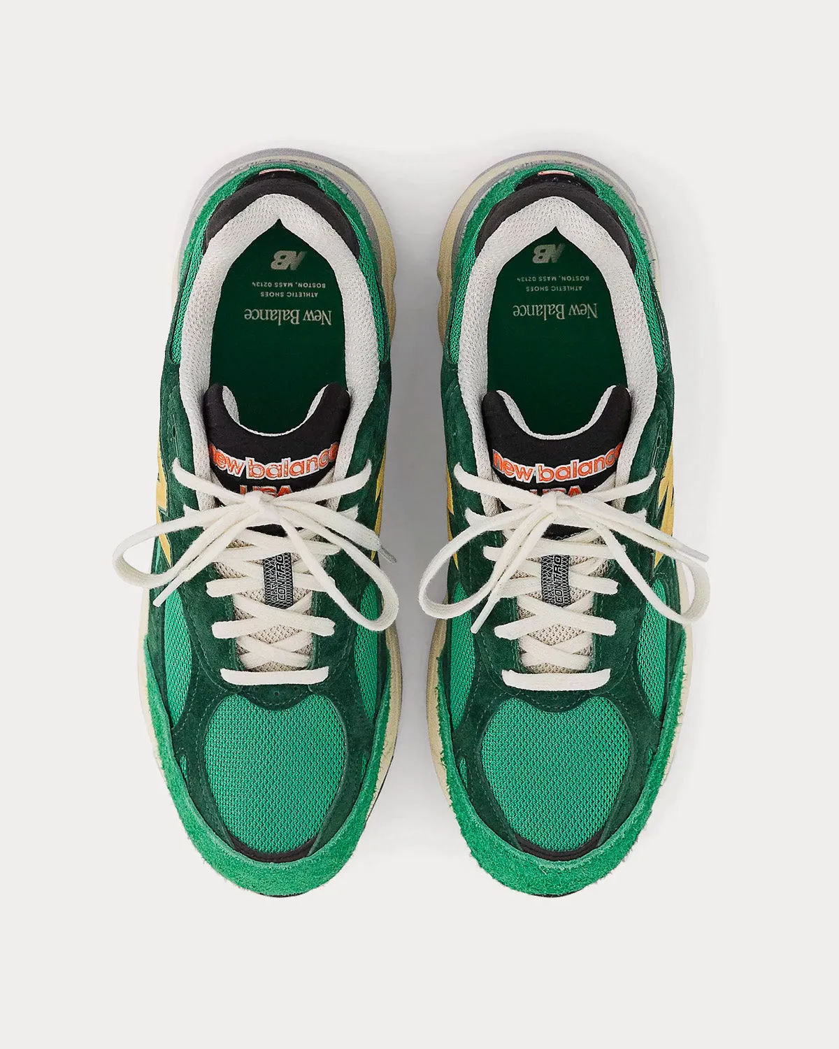 MADE in USA 990v3 Green / Gold Low Top Sneakers