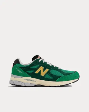 MADE in USA 990v3 Green / Gold Low Top Sneakers