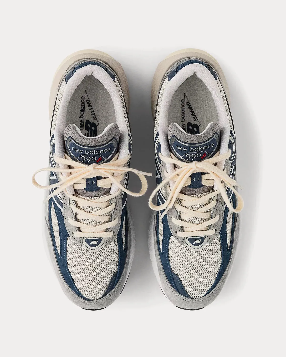 Made in USA 990v6 'Grey Day' Marblehead / Vintage Indigo Low Top Sneakers