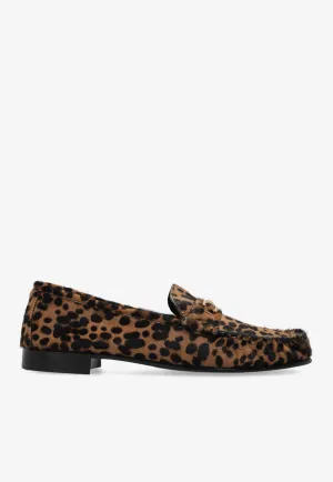 Medusa Leopard Print Loafers