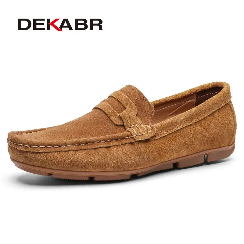 Men Loafers Men's Casual Shoes Suede Moccasins Slip on Boat Shoes