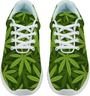 Men Women Marijuana Sneakers Pot Leaf Weed Shoes Comfortable Running Walking Tennis Shoes