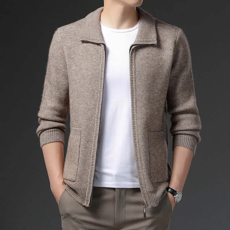 Men's Versatile Zip-Up Cardigan: Casual Comfort & Style