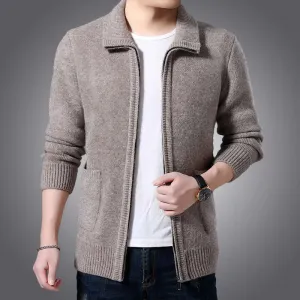 Men's Versatile Zip-Up Cardigan: Casual Comfort & Style