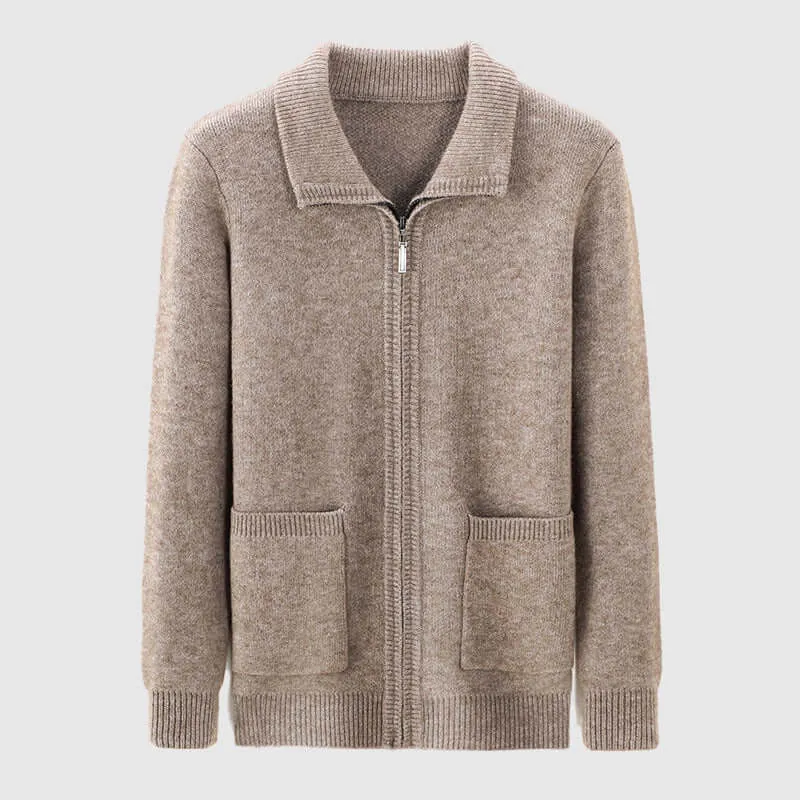 Men's Versatile Zip-Up Cardigan: Casual Comfort & Style