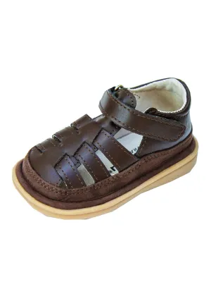 Mooshu Trainers Little Boys Chocolate Fisher Squeaky Sandals 5-9 Toddler
