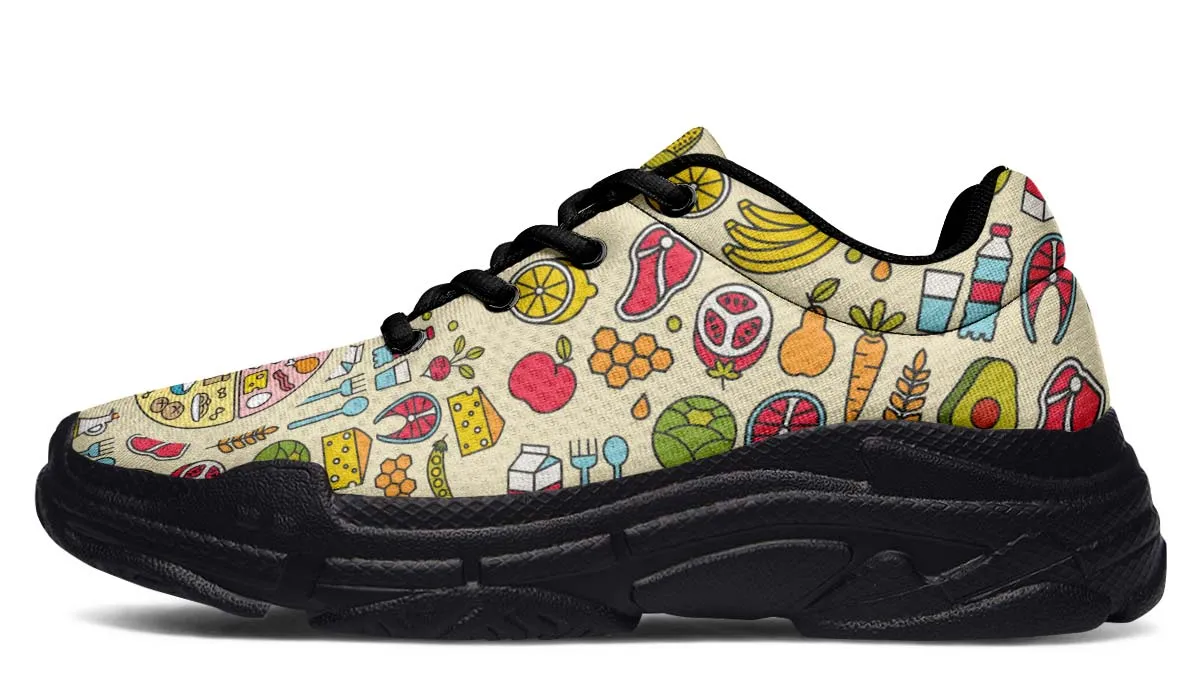 My Plate Nutrition Chunky Sneakers
